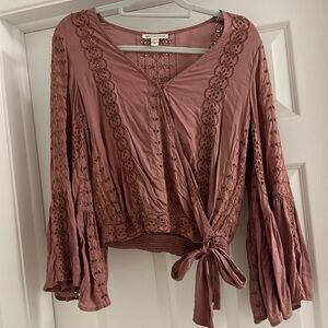 American Eagle Bell Sleeve Top